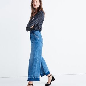 Madewell Wide-Leg Crop Jeans Drop-Hem Edition 28